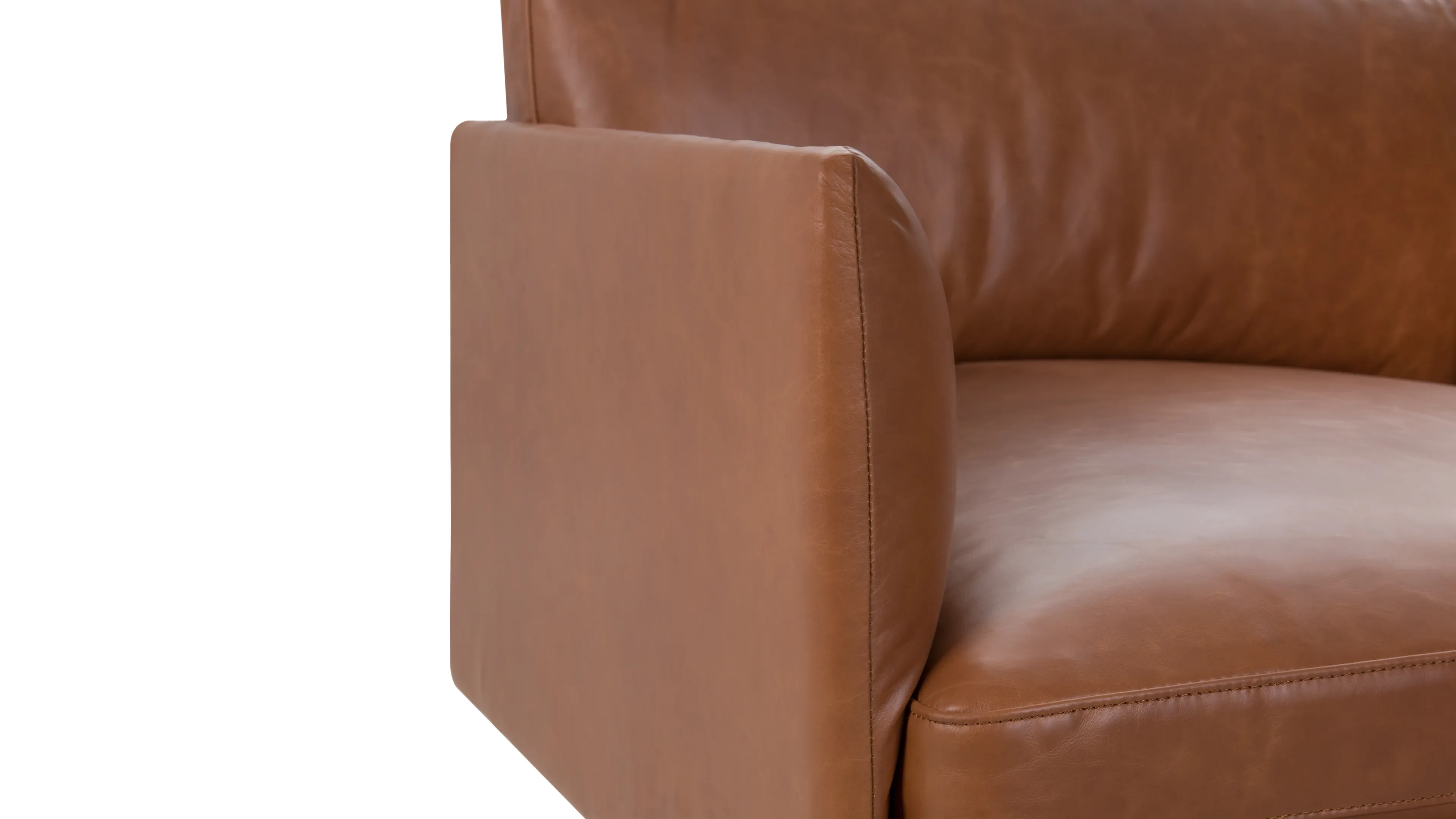 Toriko - Toriko Lounge Chair, Tan Premium Leather