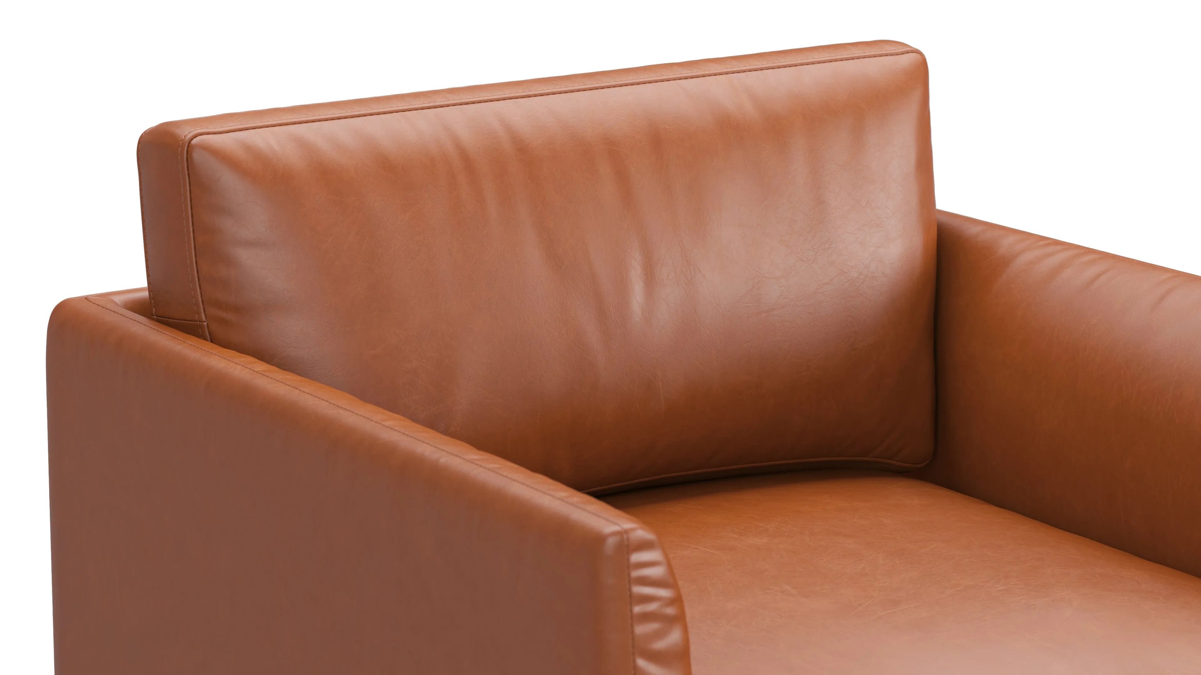 Toriko - Toriko Lounge Chair, Tan Premium Leather