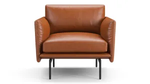 Toriko - Toriko Lounge Chair, Tan Premium Leather