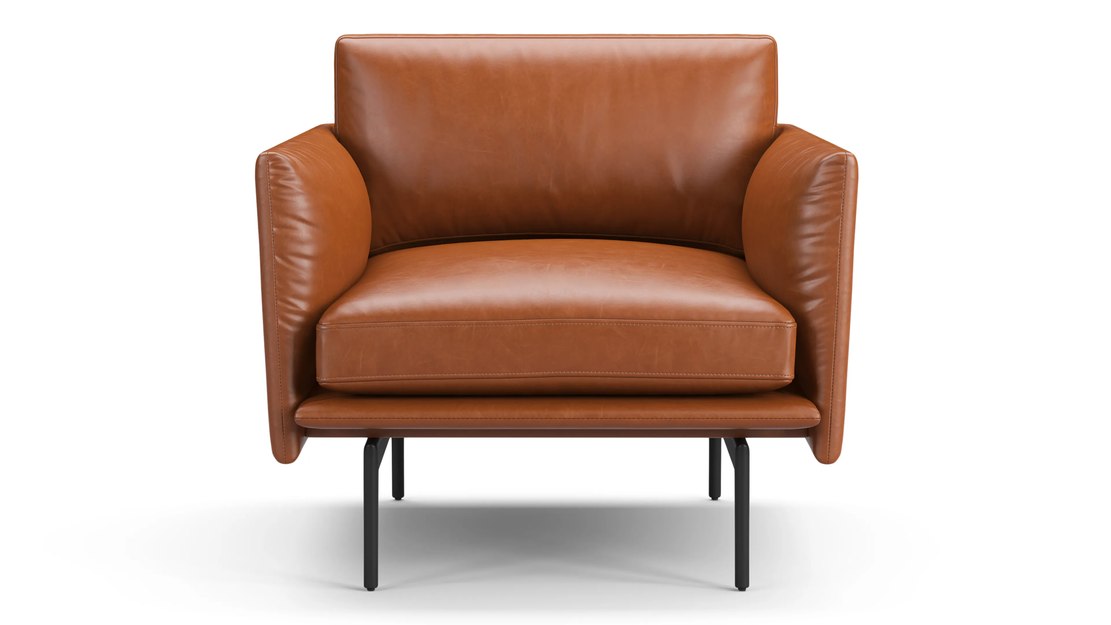 Toriko - Toriko Lounge Chair, Tan Premium Leather