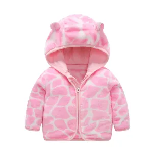 WALLE ZIPPER PREMIUM WINTER FLEECE JACKET - PINK